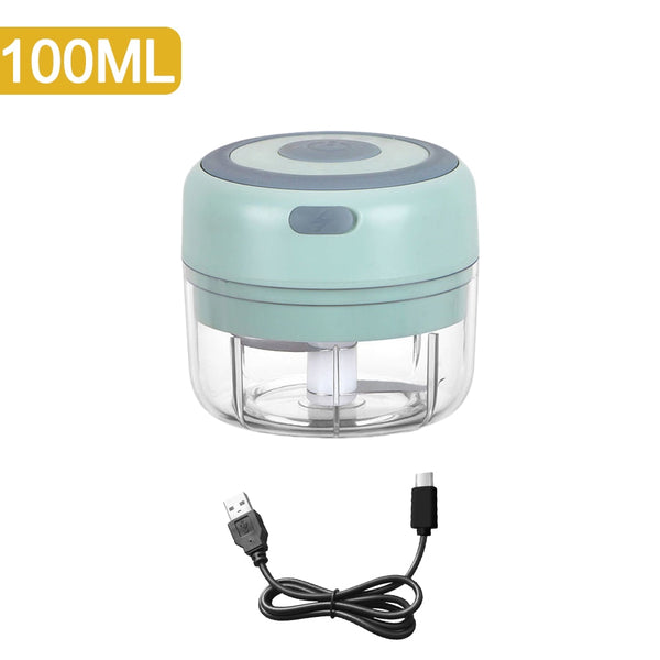 4 In1 Multifunctional Electric Vegetable Cutter Slicer Garlic Mud Masher Machine Chopper Food Slice Prssing Mixer USB Charging