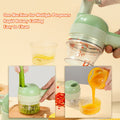 4 In1 Multifunctional Electric Vegetable Cutter Slicer Garlic Mud Masher Machine Chopper Food Slice Prssing Mixer USB Charging